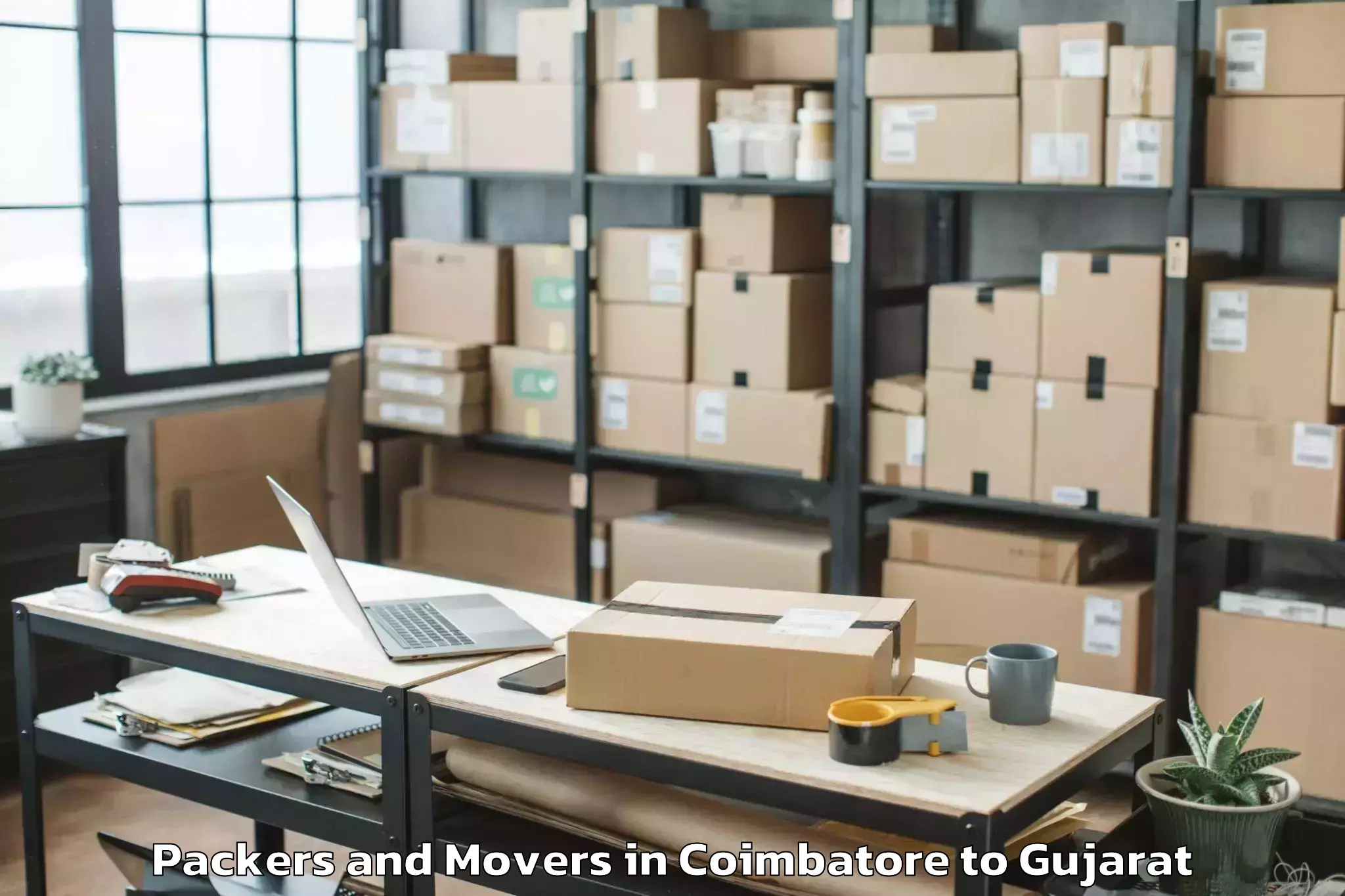 Professional Coimbatore to Songadh Packers And Movers